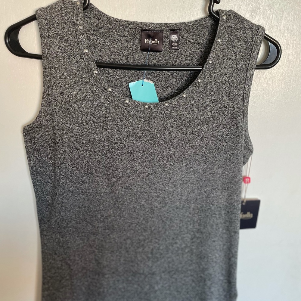 Rafaella Sleeveless Studded Top - Size XS - Picture 3 of 11